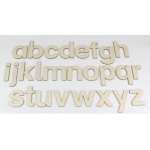 Kleinbuchstaben aus Holz